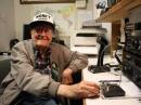 Harry Wolf, W6NKT, during a 2009 visit to the Cal Poly Amateur Radio Club station. [Courtesy of Marcel Stieber, AI6MS]
